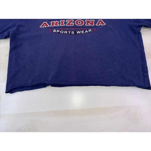 VINTAGE Y2K Sierra Madre Cotton Cropped Arizona Distressed Graphic Blue T Shirt - Picture 5 of 10
